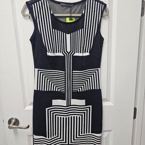 Black and white business casual dress